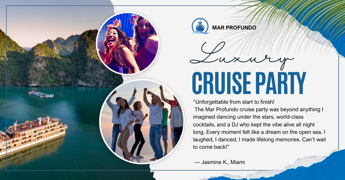 Blue and White Modern Cruise Party Facebook Ad (1)